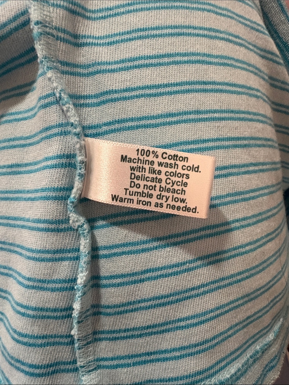 Criquet Men’s Blue Stripe Terrycloth Polo Shirt SZ L NWT - Picture 4 of 4